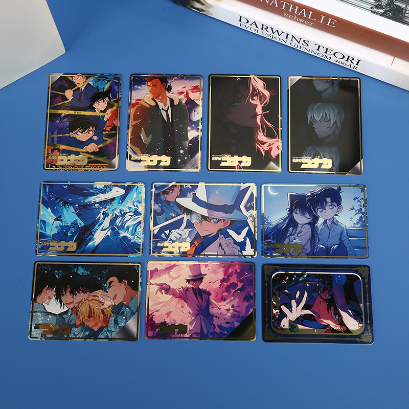 Anime Double Flash Metal Card Customized Game Star Peripheral Ultra-Thin Electroplated Printed Cut Out Metal Card