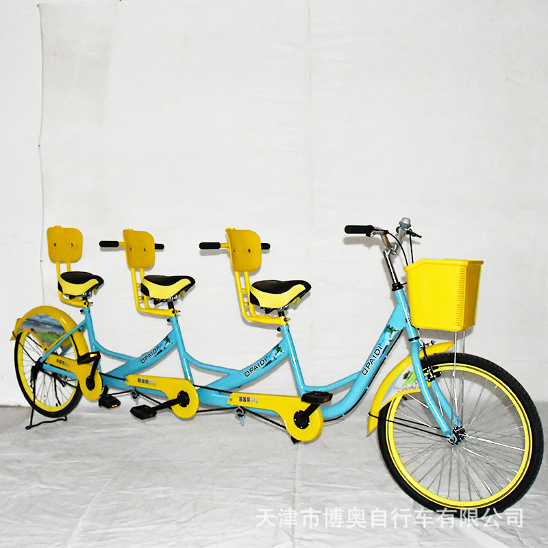 24inch Person Tricycle for Sightseeing, Rental for Two People, Family Use, Parent-Child Cycling