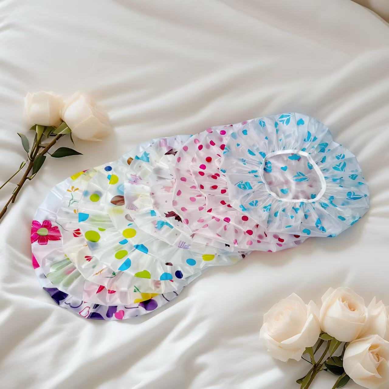 Прямые продажи фабрики, шапочка для душа PE, для ухода за волосами, детская, взрослая, для сухих волос