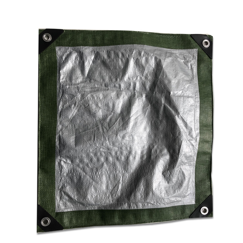 Cross-Border Green Silver Pe Tarpaulin Thickeneded Plastic Sunshade Cloth Source Factory Customized Sunscreen Coating Tarpaulin Wear-Resistant Rain Cloth