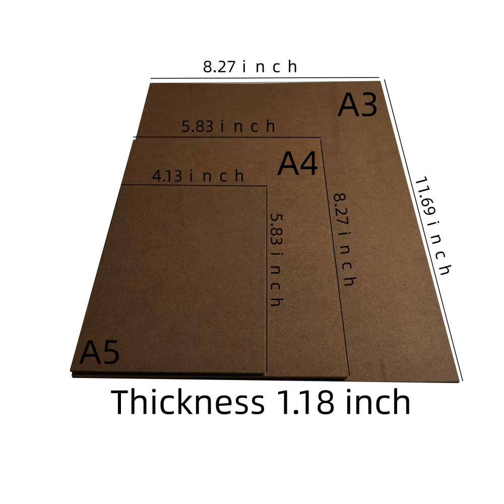 3mm Rectangular Wooden High-Density Board Hardboard Fiberboard Technology Board Medium-Density Fiberboard Whole Sheet Cutting and Processing