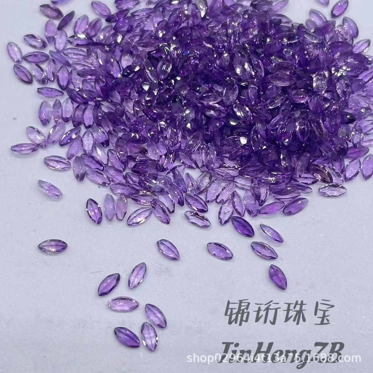 Factory Direct Natural Amethyst Horse Eye Ring Naked Stone Ring Necklace Inlaid Jewelry Ring Earrings Hand