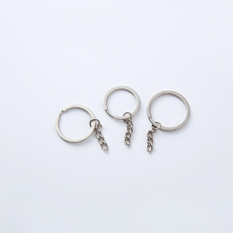 Manufacturer Supplies 25 Keychains, 30 Flat Circles, 4 Sections Chains, Acrylic DIY Jewelry Keychains, Round Buckle Accessories