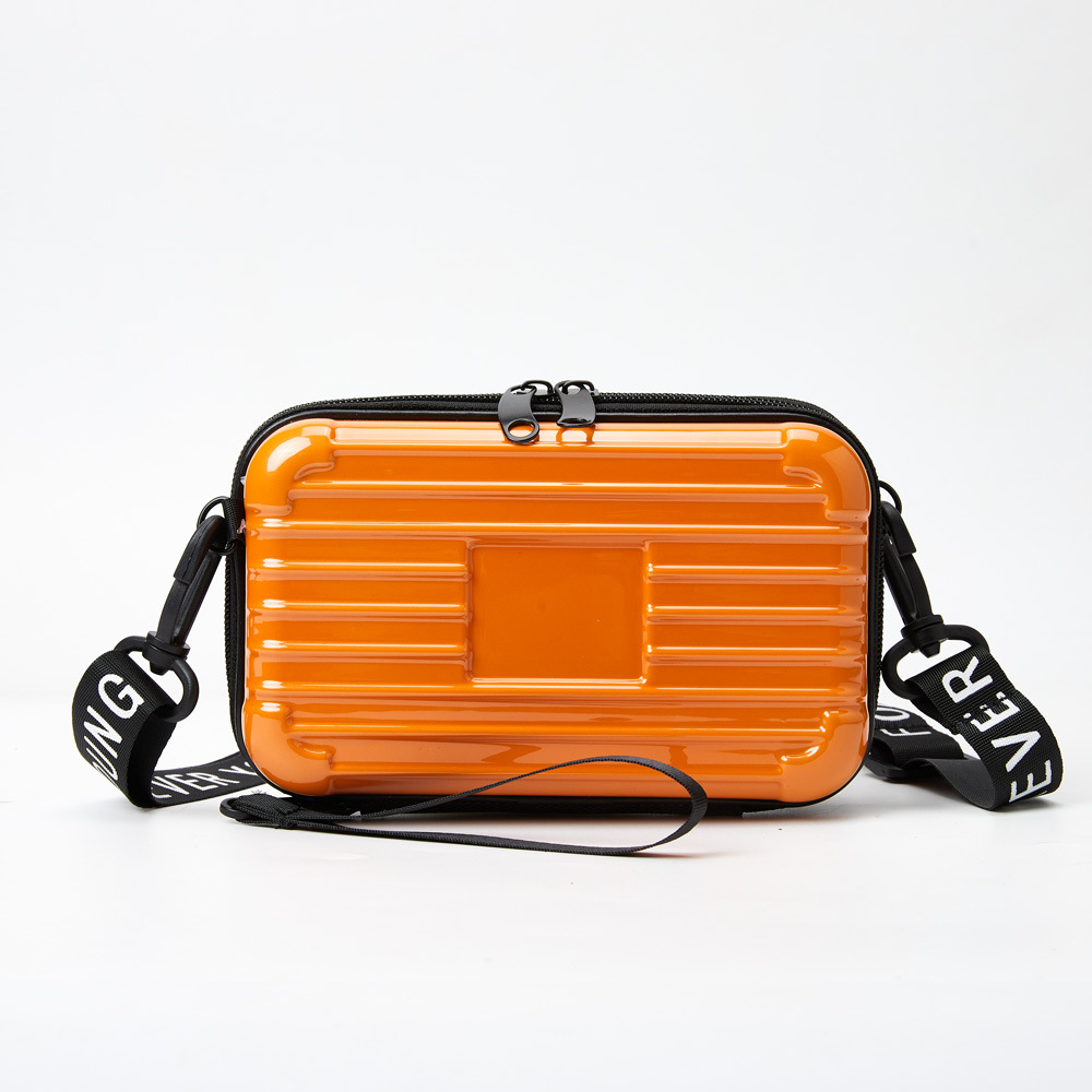 Hard shell square LOGO cosmetic bag mini cosmetic bag 7 inch hand bag portable storage bag PC wash