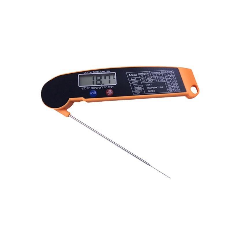 Cross-border Food Thermometer Barbecue Barbecue Thermometer Probe Folding Kitchen Thermometer BBQ Oil Temperature Measurement