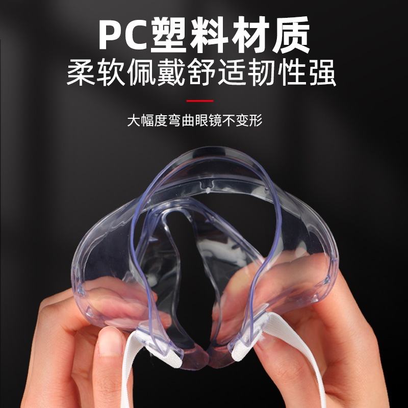 Changxi anti-fog goggles anti-droplet transparent protective glasses dustproof fully enclosed HD fully enclosed eye mask wholesale
