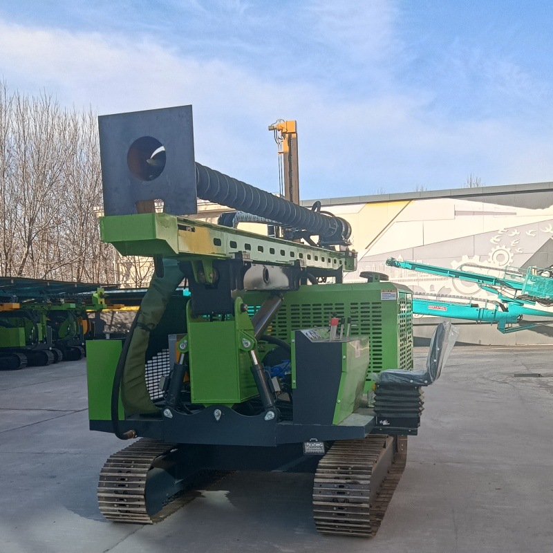 Spiral Hole Drilling Rig Steel Track Walking Photovoltaic Piling Machine New Energy Construction Photovoltaic Drilling Rig Manufacturer