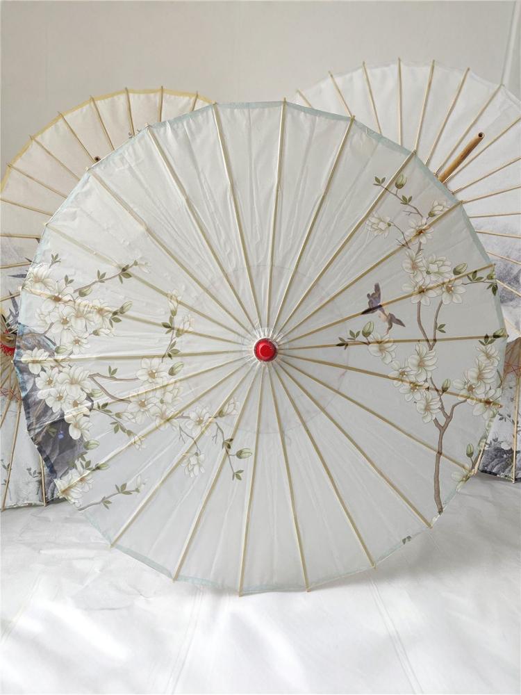 Stone Drum Rainproof and Sunproof Oil Paper Umbrella for Women Ancient Style Props Classical Dance Han Dynasty Umbrella Cheongsam Catwalk Ceiling Tung Oil Umbrella
