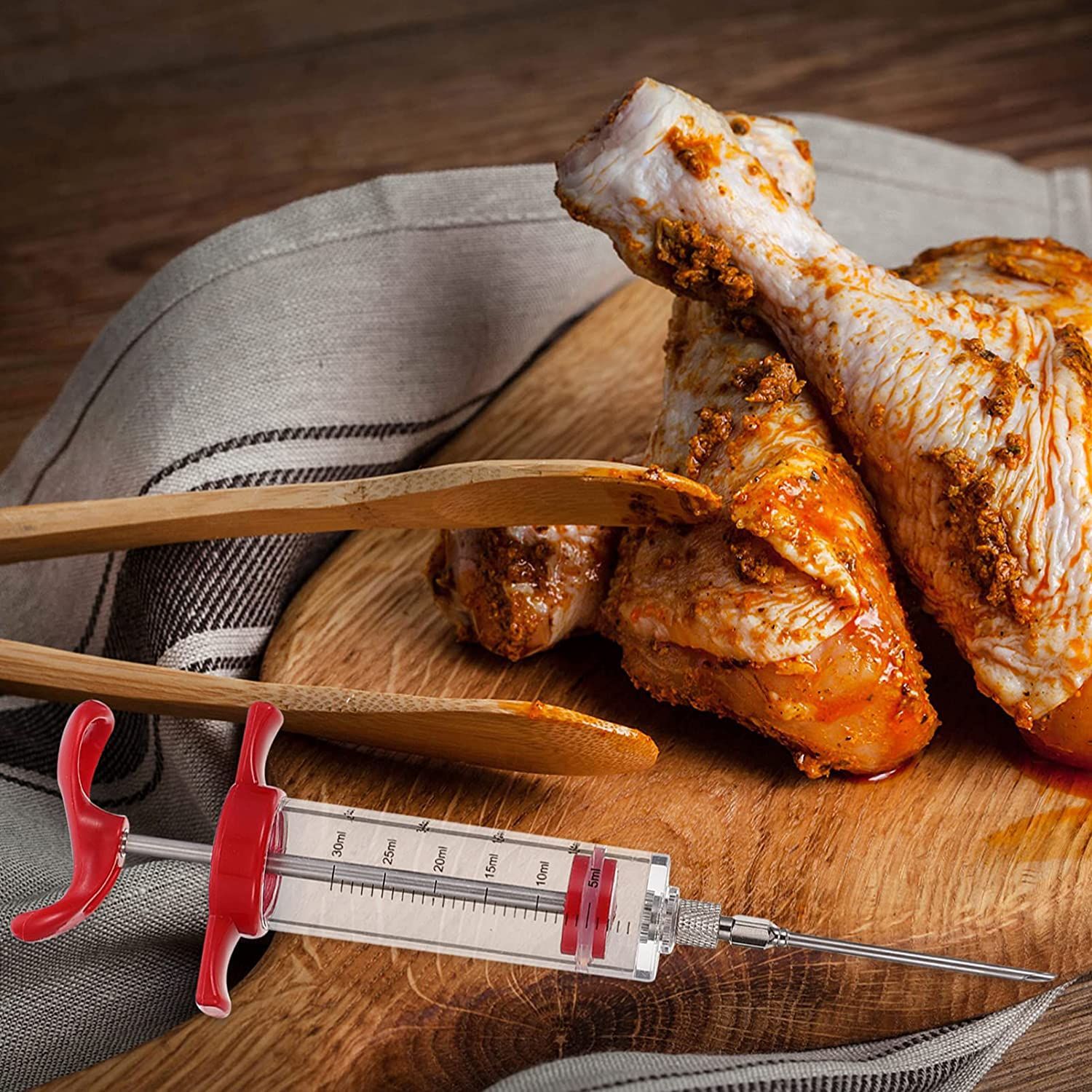 Kitchen grilled steak Turkey syringe plastic seasoning Turkey needle marinade syringe Meat Injector