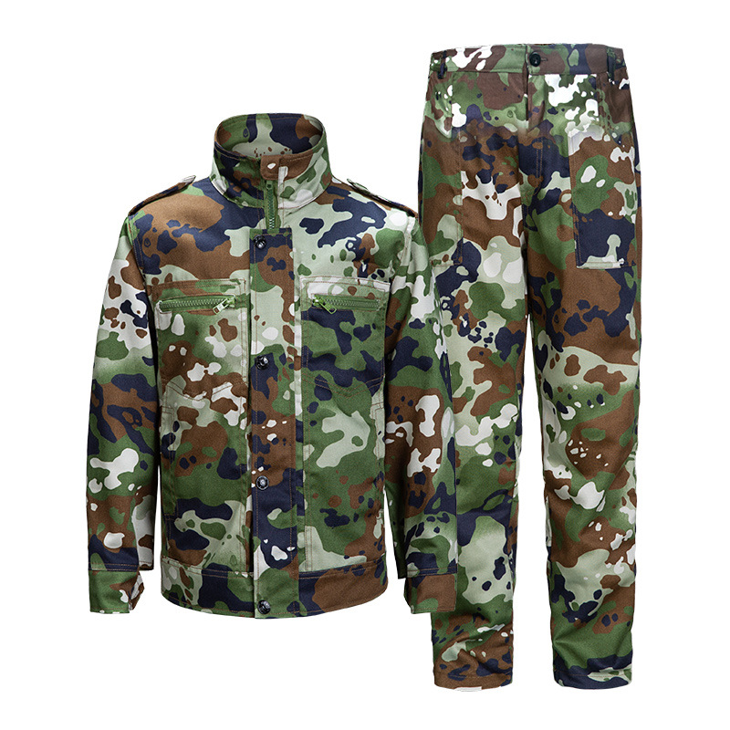 Horse-riding polyester card camouflage suit men's summer outdoor training clothing College students full set of military training clothing women's wholesale