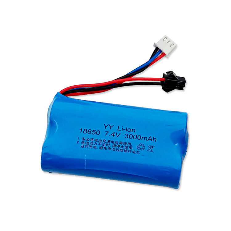 7.4V 18650 литий-ионный аккумулятор 3000mAh для моделей и игрушек