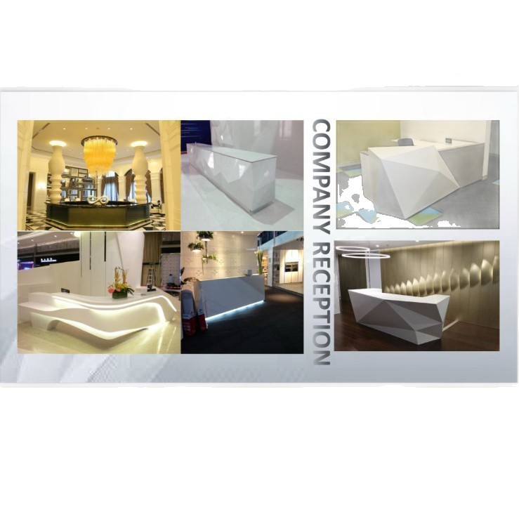 Artificial Stone Manufacturers Customize Acrylic Artificial Stone Reception Desk, Hotel Front Desk Manufacturers Customize, Bar
