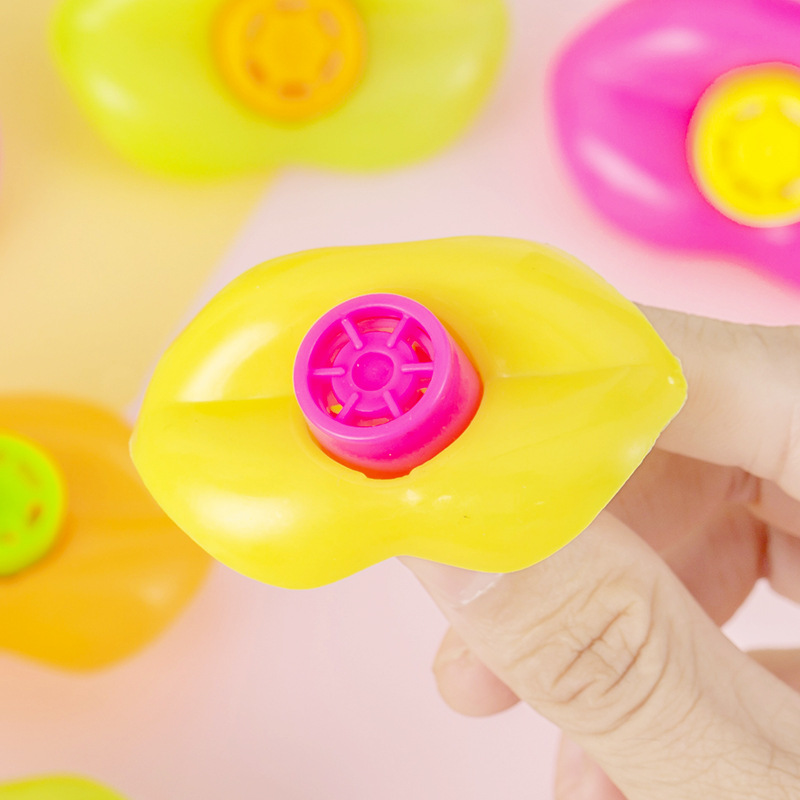 Children Plastic Whistle Candy Color Party Cheering Whistle Creative Lips Whistle Gift Giving Cross Border
