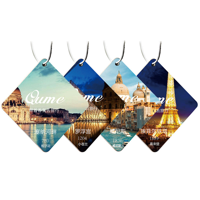 Customized Car Deodorizing Car Fragrance Tablets Clothing Tags Home Wardrobe Hangings Aromatherapy Air Outlet Essential Oil Fragrance Tablets Sachet