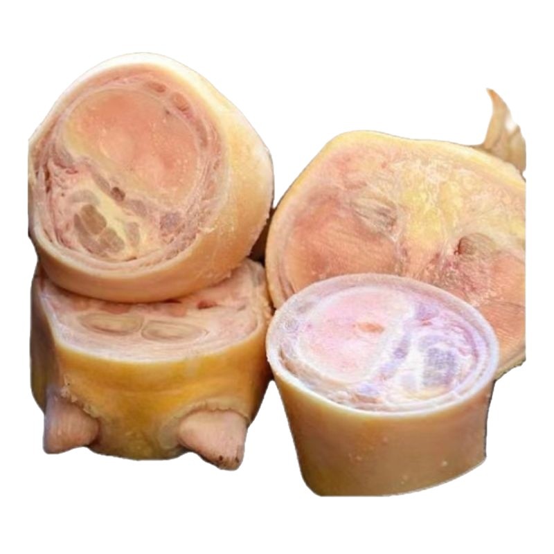 Fresh Cow Hooves, Cut into Pieces, Main Tendon of Cow Hooves, Whole Roasted Cow Hooves, Freshly Cut Cow Feet, Free-Range Cattle Farm Hooves