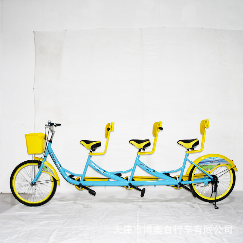 24inch Person Tricycle for Sightseeing, Rental for Two People, Family Use, Parent-Child Cycling