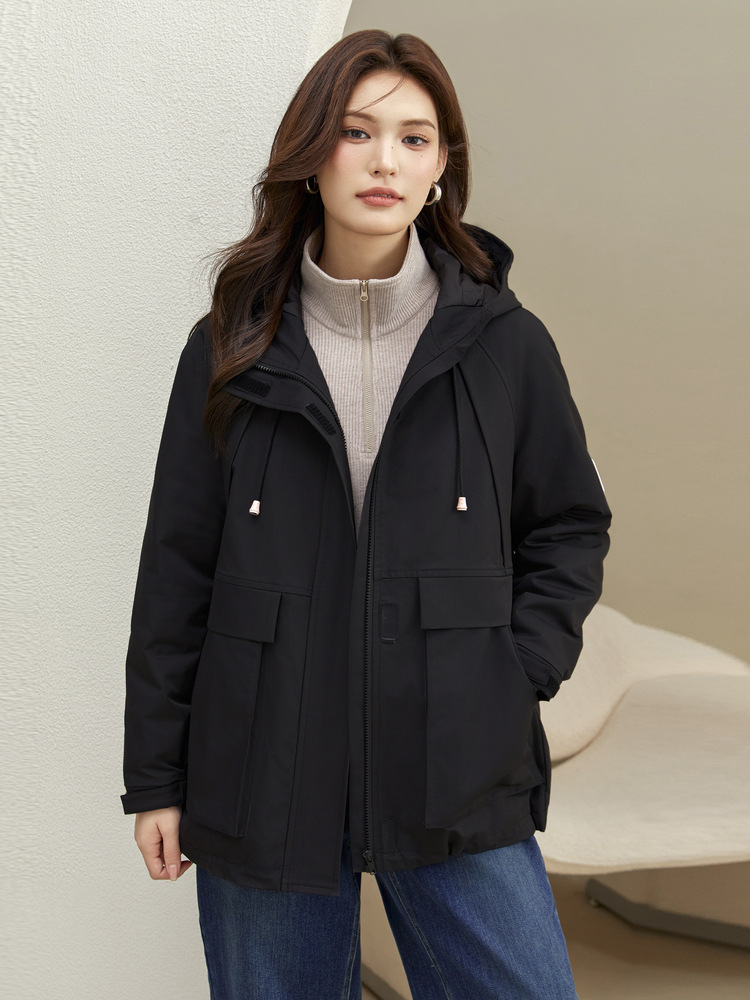 Trendy and Stylish Hooded Warm Cotton Jacket for Plus-Size Women, Casual Versatile Coat for Winter New Arrivals