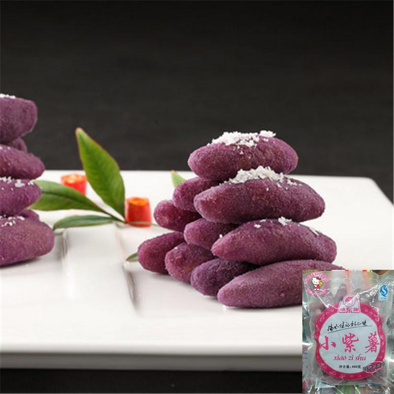 Xiao Northeast Small Purple Sweet Potato Quick-frozen Cooked Products 450g Fried Microwave Oven Can Be Used in the Oven