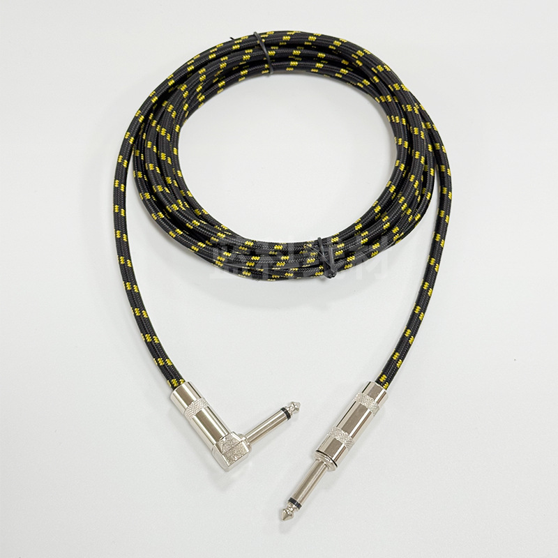 Wholesale Folk Electric Guitar Cable 3.6m Bass Performance Noise Reduction Elbow Audio Electric Guitar Cable