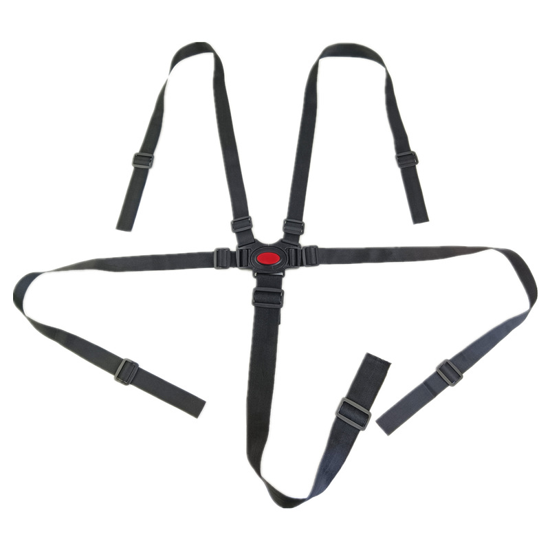 Baby stroller safety belt accessories children's dining chair five-point binding belt baby chair three-point restraint electric anti-fall