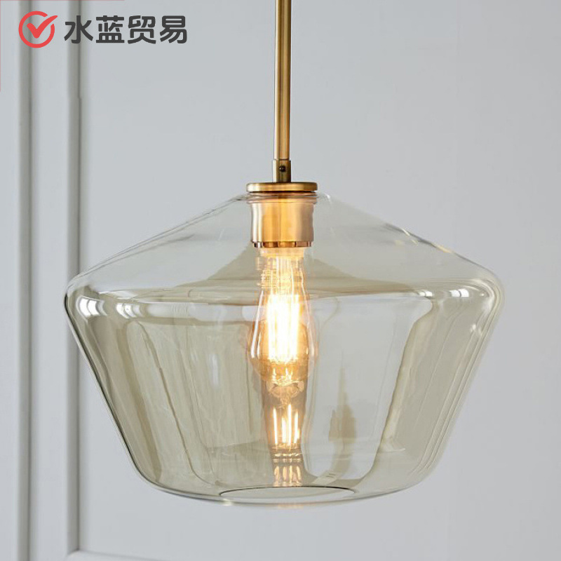 Nordic Lamps Glass Small Chandelier Modern Simple Light Luxury Restaurant Lamp Stair Lamp Creative Table Industrial Style
