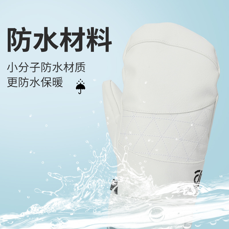 3m Veneer Parallel Finger Gloves Thickeneded Outdoor Cycling Warm and Cold-Proof Fleece-Lined Gloves for Men and Women Waterproof Ski Gloves