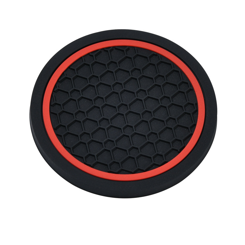 Cross-border source factory direct sales of a large number of in stock single-circle honeycomb pattern coaster anti-slip mat car coaster car coaster