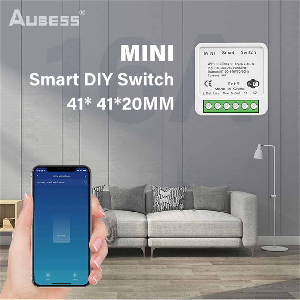 16A graffiti Wifi Bluetooth dual-mode intelligent on-off device concealed intelligent switch, support single control and dual control