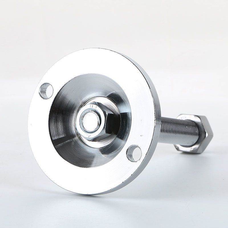 D120 Double Hole Heavy Duty Carbon Steel Foot Support Foot Cup Adjusting Screw Machine Foot Metal Galvanized Foot Pad