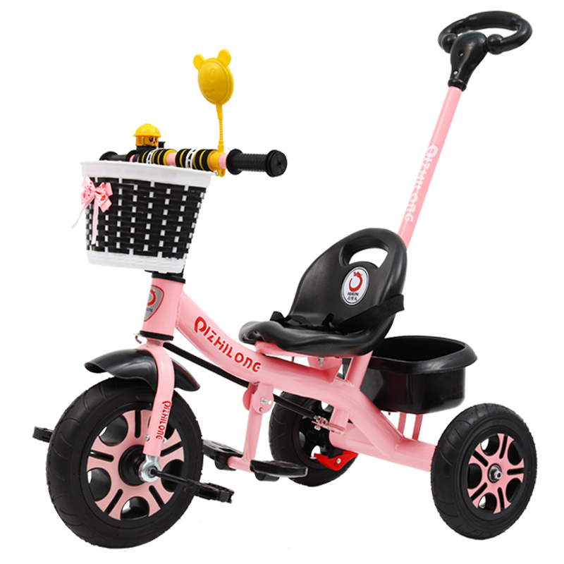 Children's Tricycle 1-3-6 Years Old Bicycle Light Stroller Male and Female Baby Bicycle Large Size Can Ride