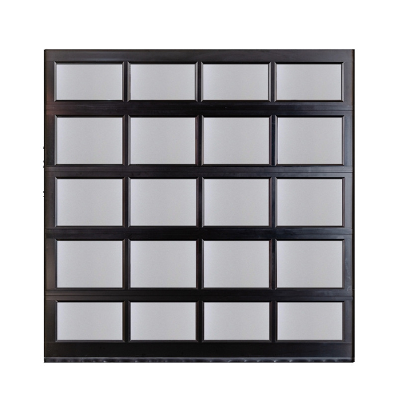 Villa anti-theft transparent glass garage door rolling door remote control automatic aluminum alloy 4S perspective door flap garage door