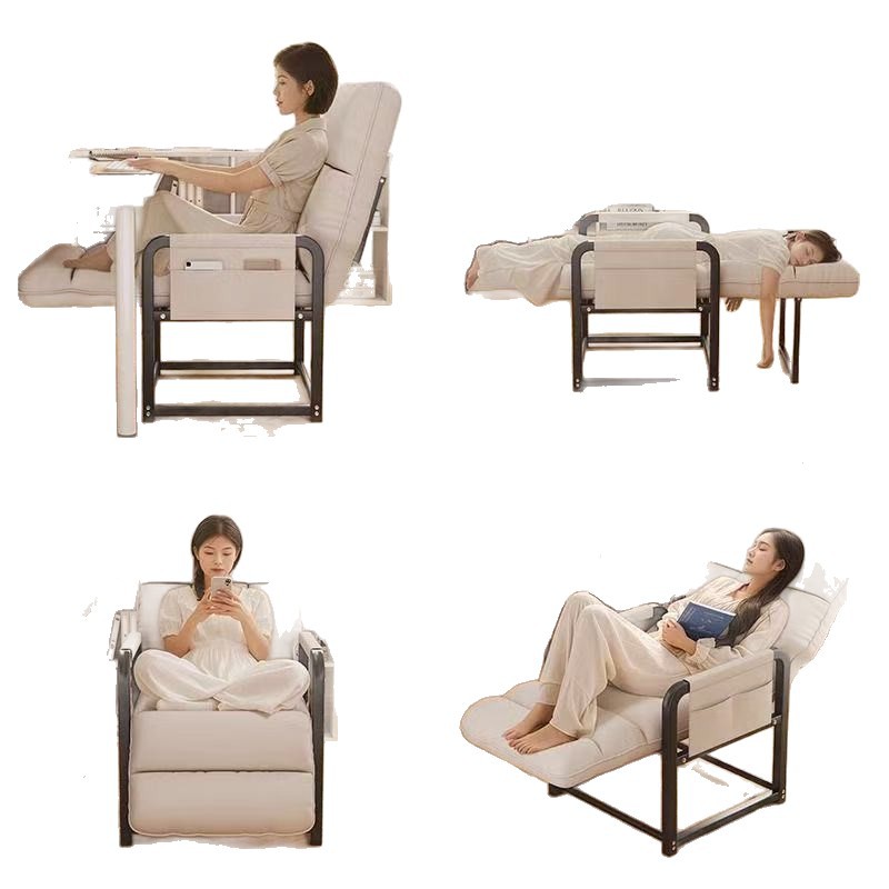 Computer Chair Dormitory Chair Lunch Break Folding Chair Can Sit and Lie down Dual-Purpose Lazy Sofa Student Dormitory Backrest Recliner