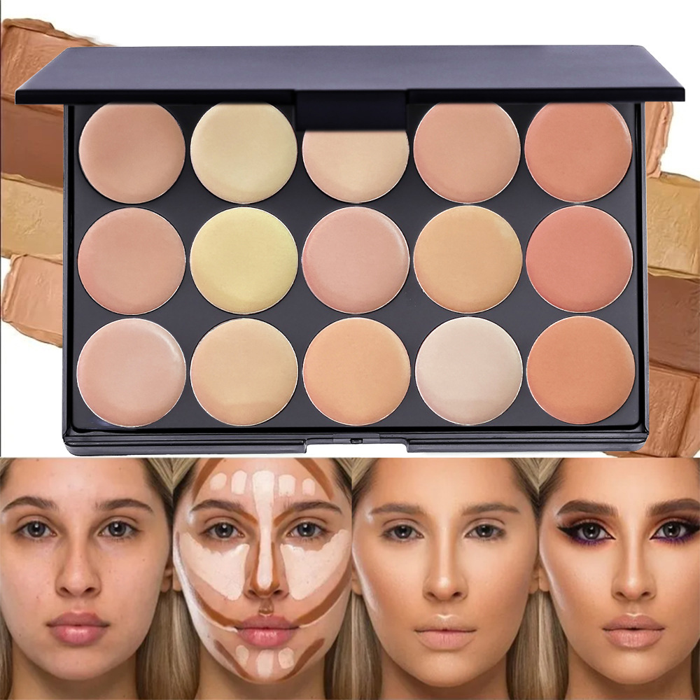 Popfeel 15-Color Concealer Concealer to Remove Dark Circles, Freckles, Acne Marks and Tattoos