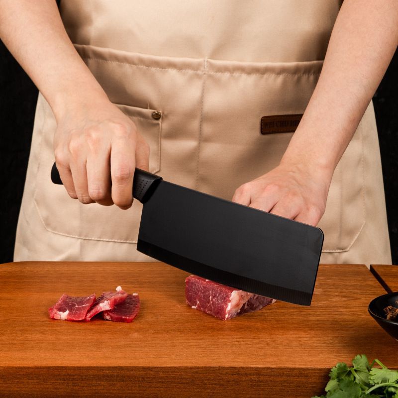 Black Blade Kitchen Knife Set Household Three-Piece Knife Kitchen Fruit Knife Stainless Steel Slicing Knife Food Supplement Chef Knife Set