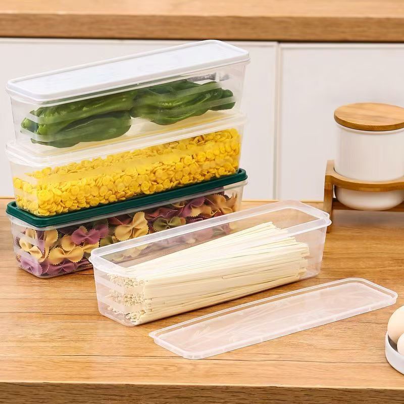 Noodles Storage Boxed Long Noodles Preservation Box Shallot Box Rectangular Large Capacity Food Sealed Box