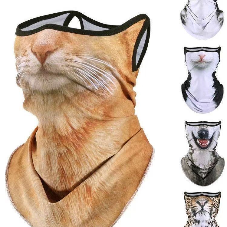 Summer Thin Motorcycle Bike Riding Funny Pet Cat Dog Sunscreen Face Cover Quick-drying Outdoor