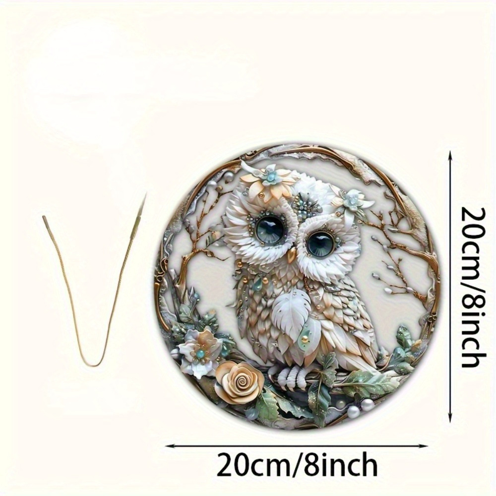 Cross-Border Whimsical Round Wall Art 1 Charming Owl Sun Catcher Cross-Border