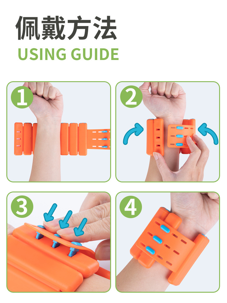 Weight Bearing Bracelet Yoga Strap for Men and Women Sports Swimming Fitness Hand Weight Gauffing Wristband Training Gravity Invisible Sandbag