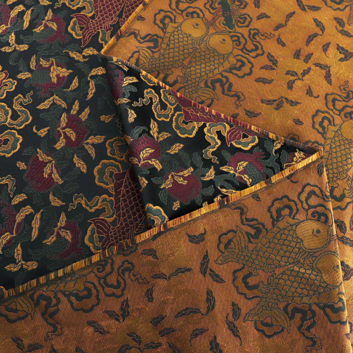 "FS185 Eight Treasures Pisces" Guofeng New Song Jin Clothing Fabric Jacquard Brocade Fabric Vest Jacket