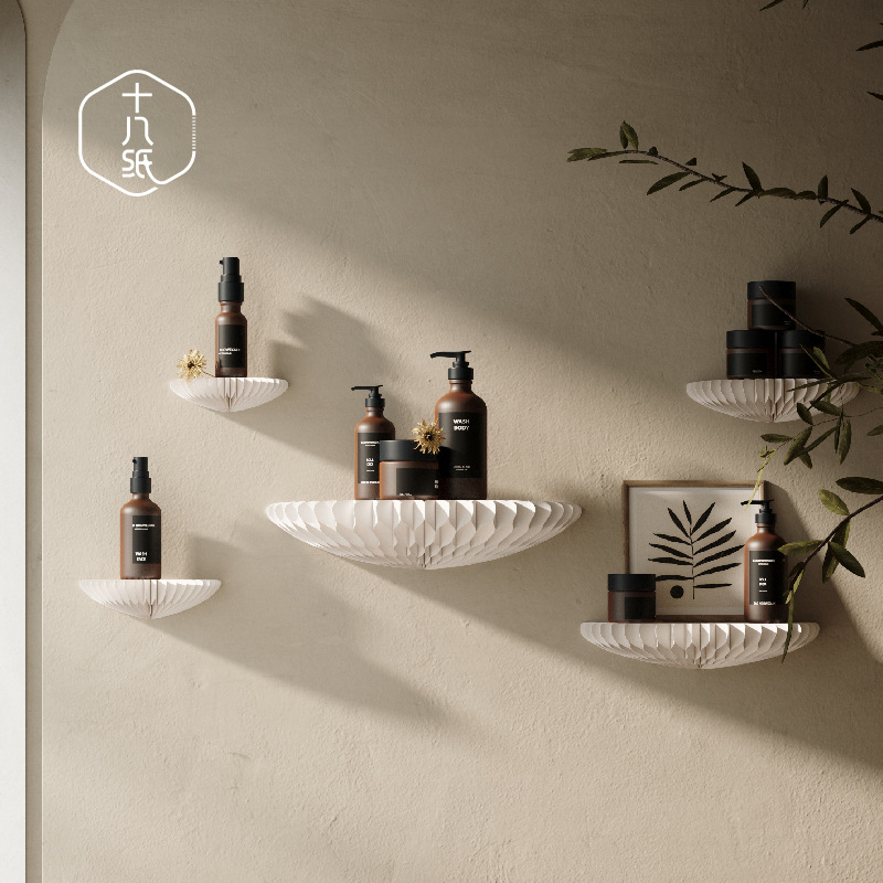 Восемнадцать бумажный настенный стеллаж без сверления настенный органайзер перегородка книжная полка настенное украшение