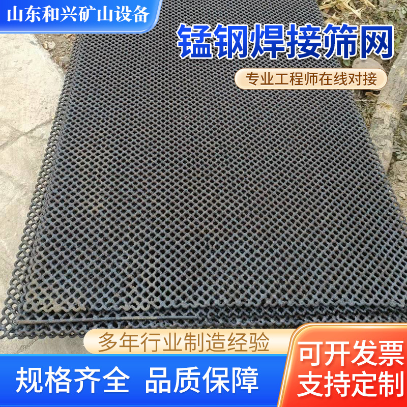 Customized Manganese Steel Welded Screen, Earthquake-Resistant and Pressure-Resistant Mine Vibrating Screen, Special Screen, Sand and Gravel Grading Filter Screen