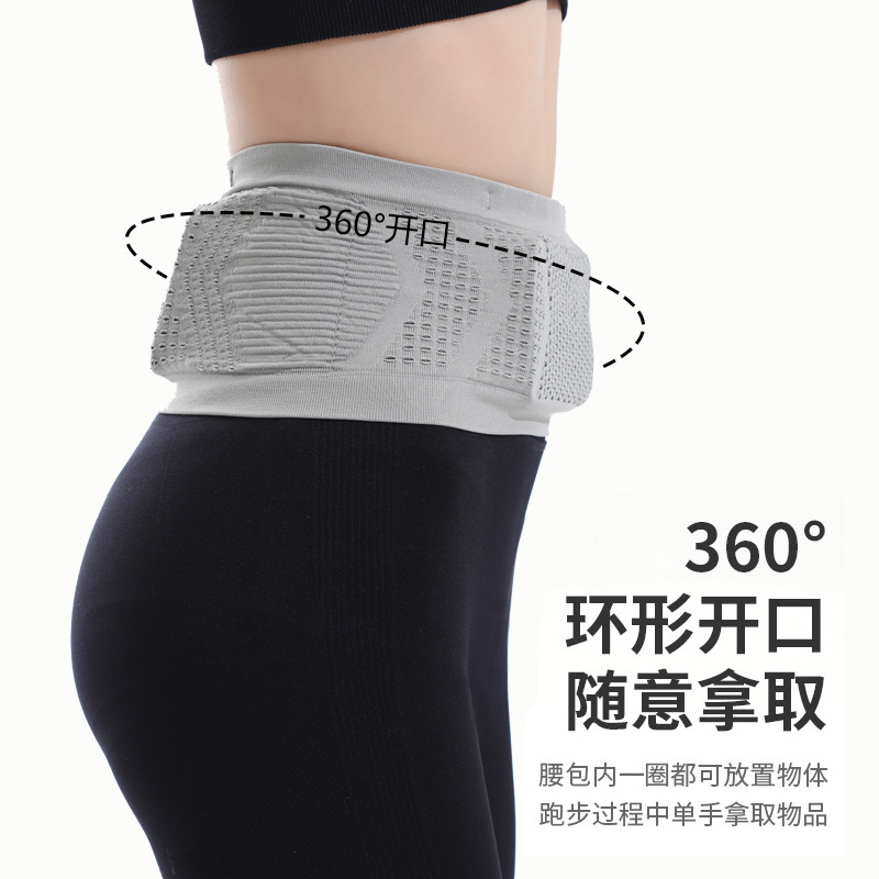 New sports waist bag large capacity men's and women's outdoor running cycling multi-functional waist bag breathable non-slip drop strap hook