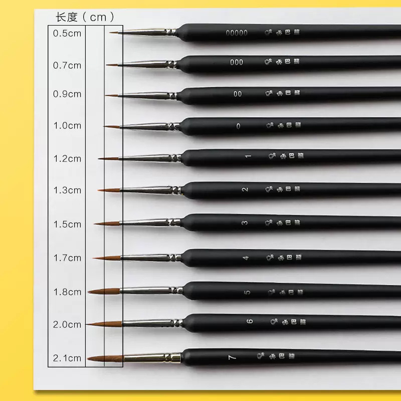 Langhao Art Hook Pen Extra Fine Brush Set Painting Pigment Acrylic Chinese Painting Gouache Oil Painting Watercolor Facial Pen