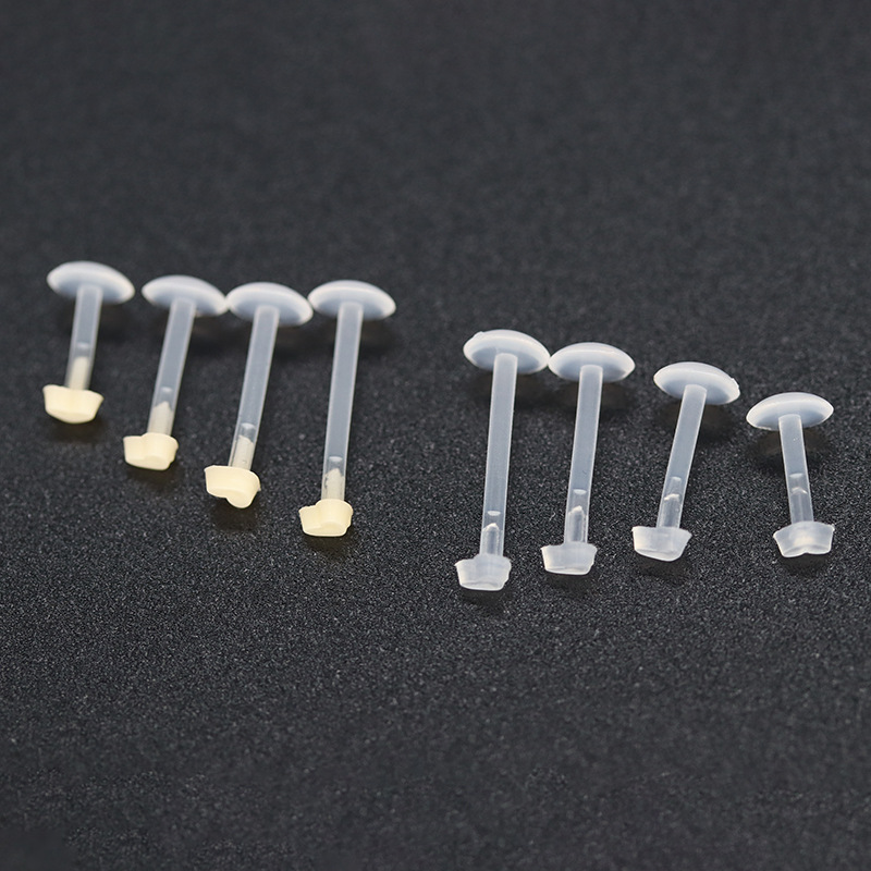 Transparent Invisible Lip Acrylic Lip Studs Straight Bar Piercing Jewelry Soft Bar Wholesale Eyebrow Studs