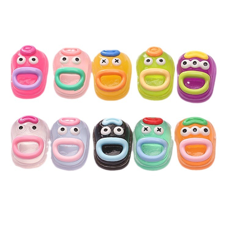 Color luminous shoes simulation sneaker doll machine resin accessories three-dimensional clown shoes entertainment city small gifts