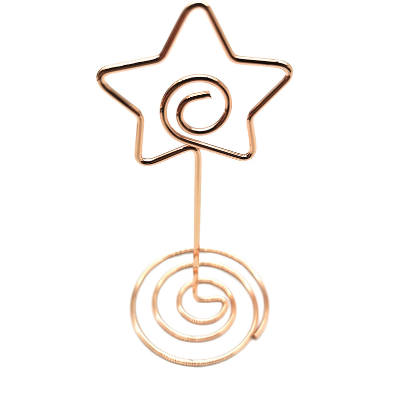 Step-in Peacock round business card holder metal love note holder shape business card holder rose gold desktop message holder