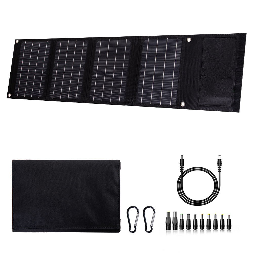 Solar Charging Panel Foldable Portable 30W Monocrystalline Silicon Solar Panel Solar Charger Mobile Power Supply