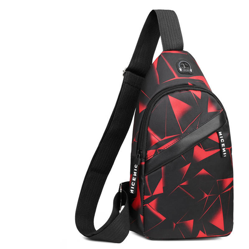 Spring New Oxford Cloth Waterproof Men's Waist Bag Casual Multi-Functional Crossbody Bag Boys Trendy Sports Shoulder Bag