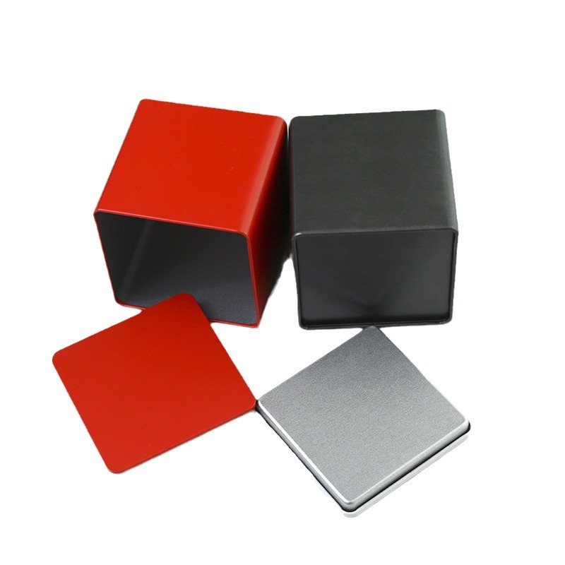 Square Tinplate Wedding Candy Box Tea Can Metal Portable Sealed Wedding Candy Gift Packaging Box Printing