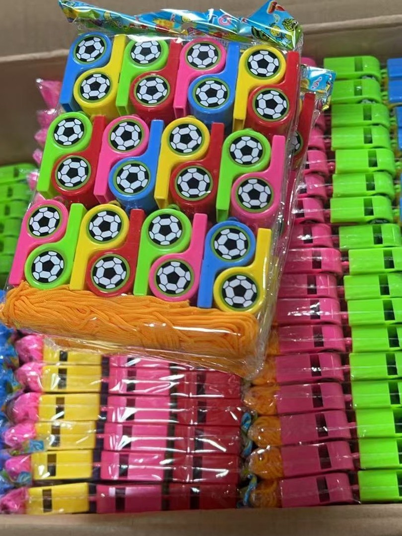 Factory direct sporting goods plastic 12 whistle toys cheer refueling referee whistle promotion wholesale